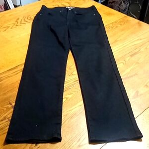 LEVI Jeans Womens 4 Black STRAIGHT Denim Pants Preowned Used Casual Work
